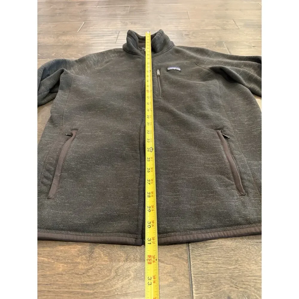 Patagonia Mens Dark Gray Better Sweater Full Zip Fleece Jacket Size L Large